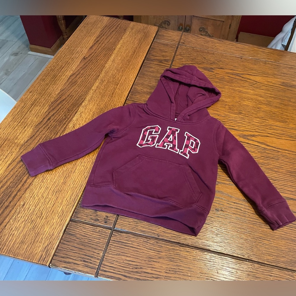 GAP Toddler Deep Wine Hooded Sweatshirt